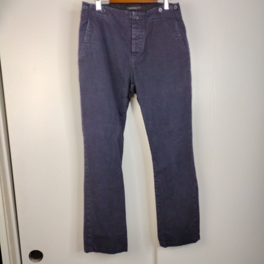 John Varvatos Mens Size 30 Pinstripe Slim Straight Casual Pants Blue